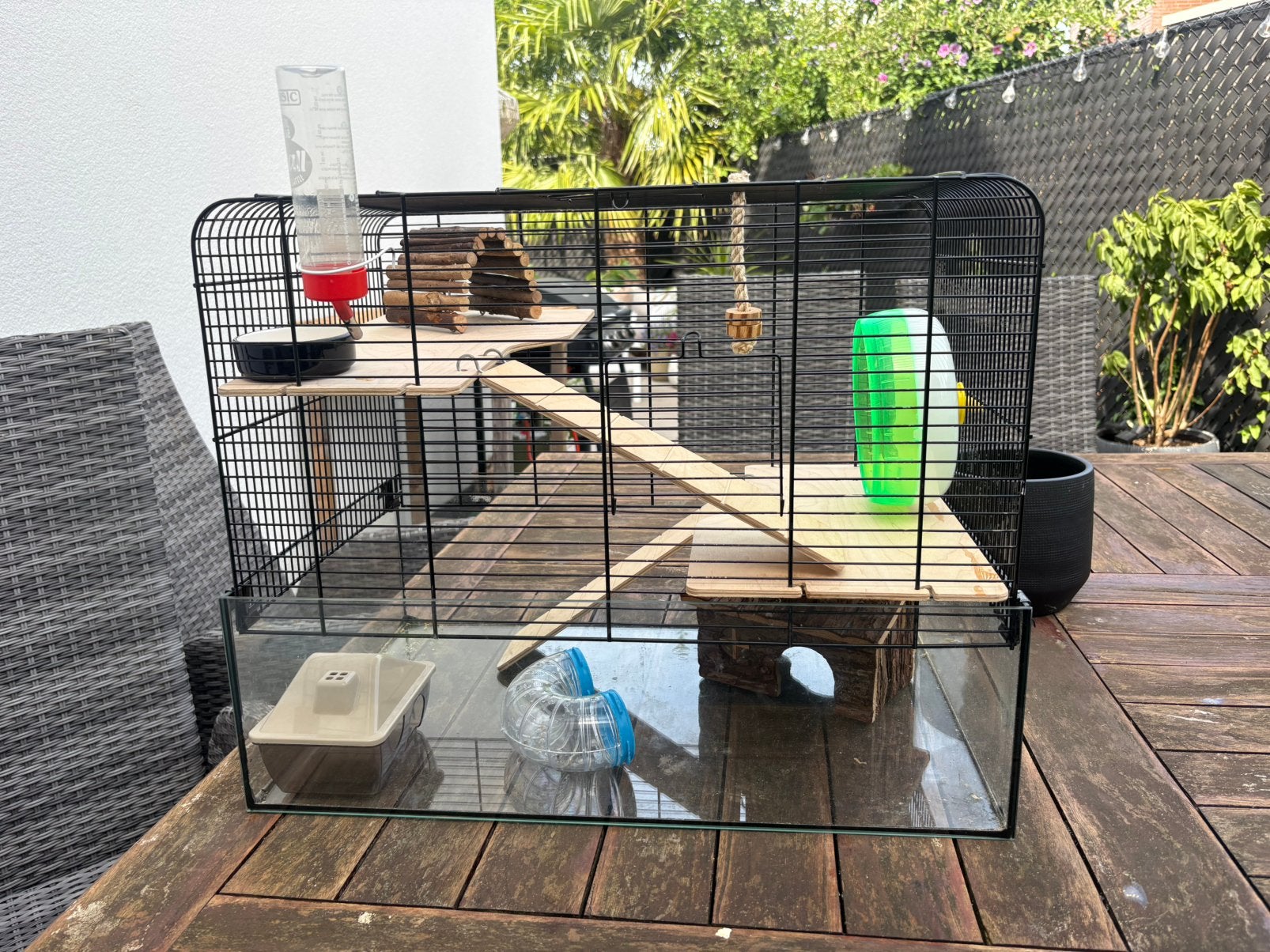 Hamster kooi, Dieren en Toebehoren, Knaagdieren en Konijnen | Hokken en Kooien, Kooi, Minder dan 75 cm, Zo goed als nieuw, Hamster
