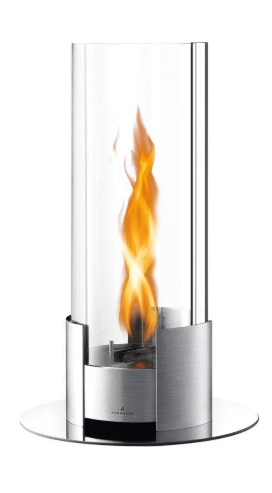 Bio-Ethanol Sfeerhaard - RVS & Glas, Ophalen, Gebruikt, 25 tot 50 cm, Metaal