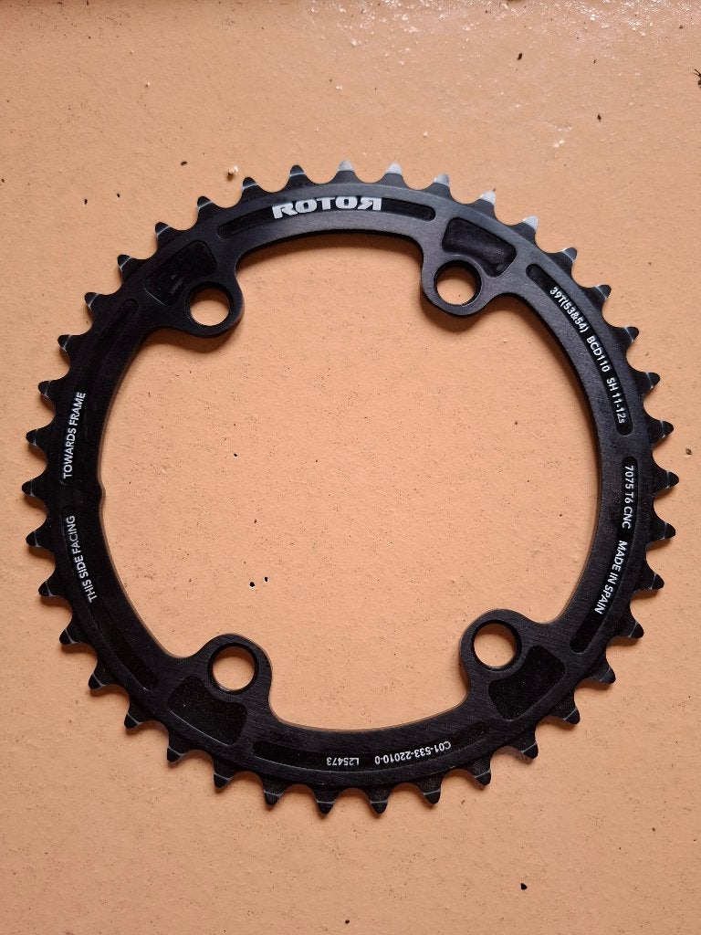 Rotor NoQ 39t binnenblad 110bcd, Crankstel of Pedalen, Racefiets, Ophalen of Verzenden, Zo goed als nieuw