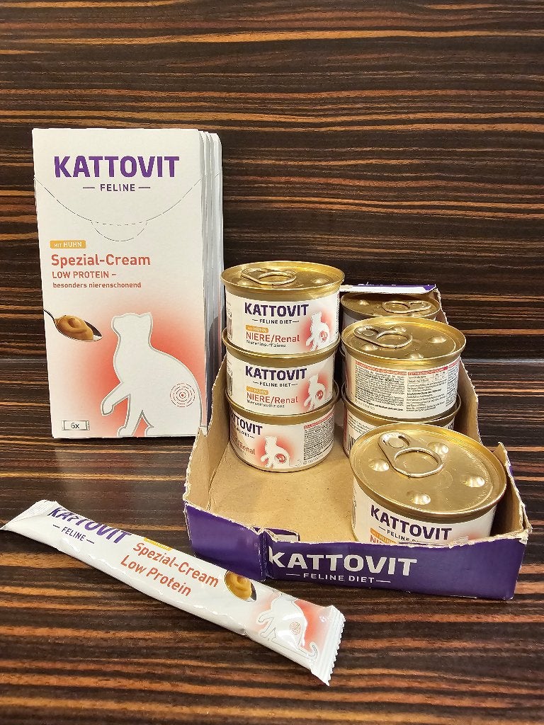 Kattovit Renal nierdieet kat + Low Protein Cream, Dieren en Toebehoren, Dierenvoeding, Ophalen of Verzenden, Kat