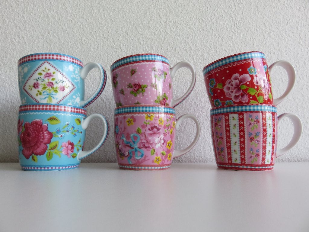 6 verschillende Pip Studio x Pickwick mokken, bekers, Pip Studio, Ophalen of Verzenden, Zo goed als nieuw, Overige stijlen