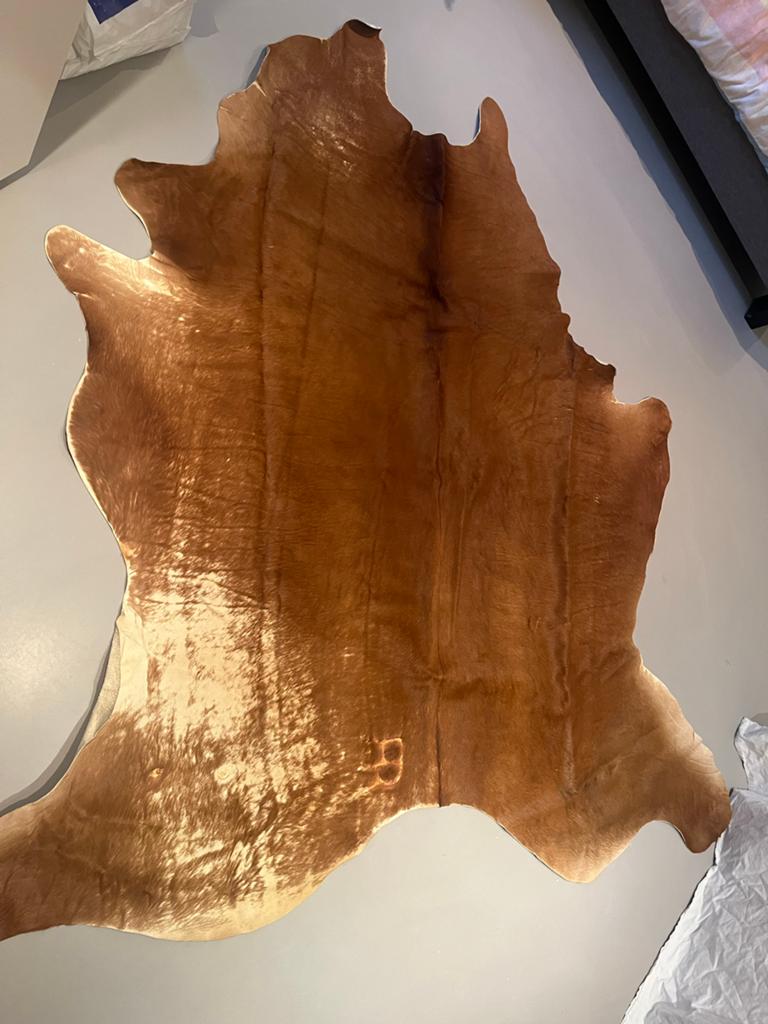 IKEA Koldby Koeienhuid Vloerkleed - Bruin, Huis en Inrichting, 100 tot 150 cm, Bruin, Ophalen of Verzenden, Zo goed als nieuw