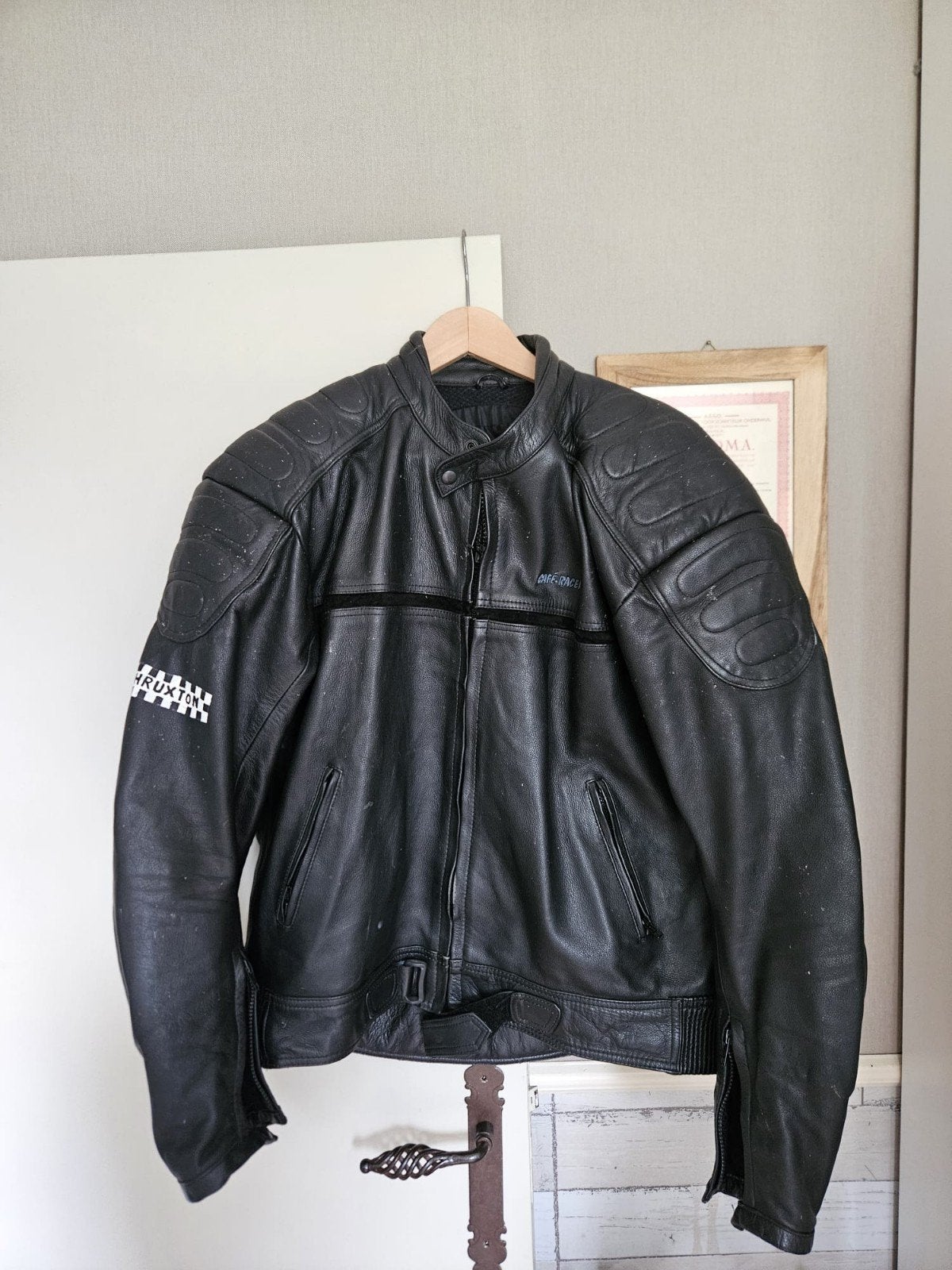 Leren motorjas Triumph Cafe-Racer, maat 58, Motoren, Heren, Triumph, Jas | leer, Ophalen of Verzenden