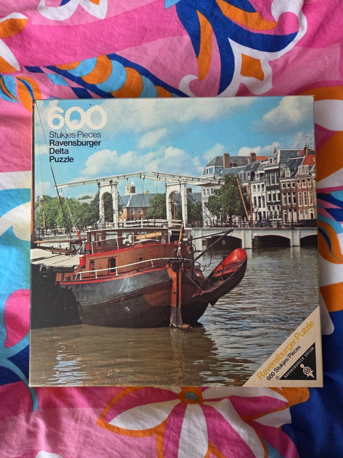 Vintage Ravensburger Delta Puzzel Amsterdam 600 stukjes, Ophalen of Verzenden, 500 t/m 1500 stukjes, Zo goed als nieuw