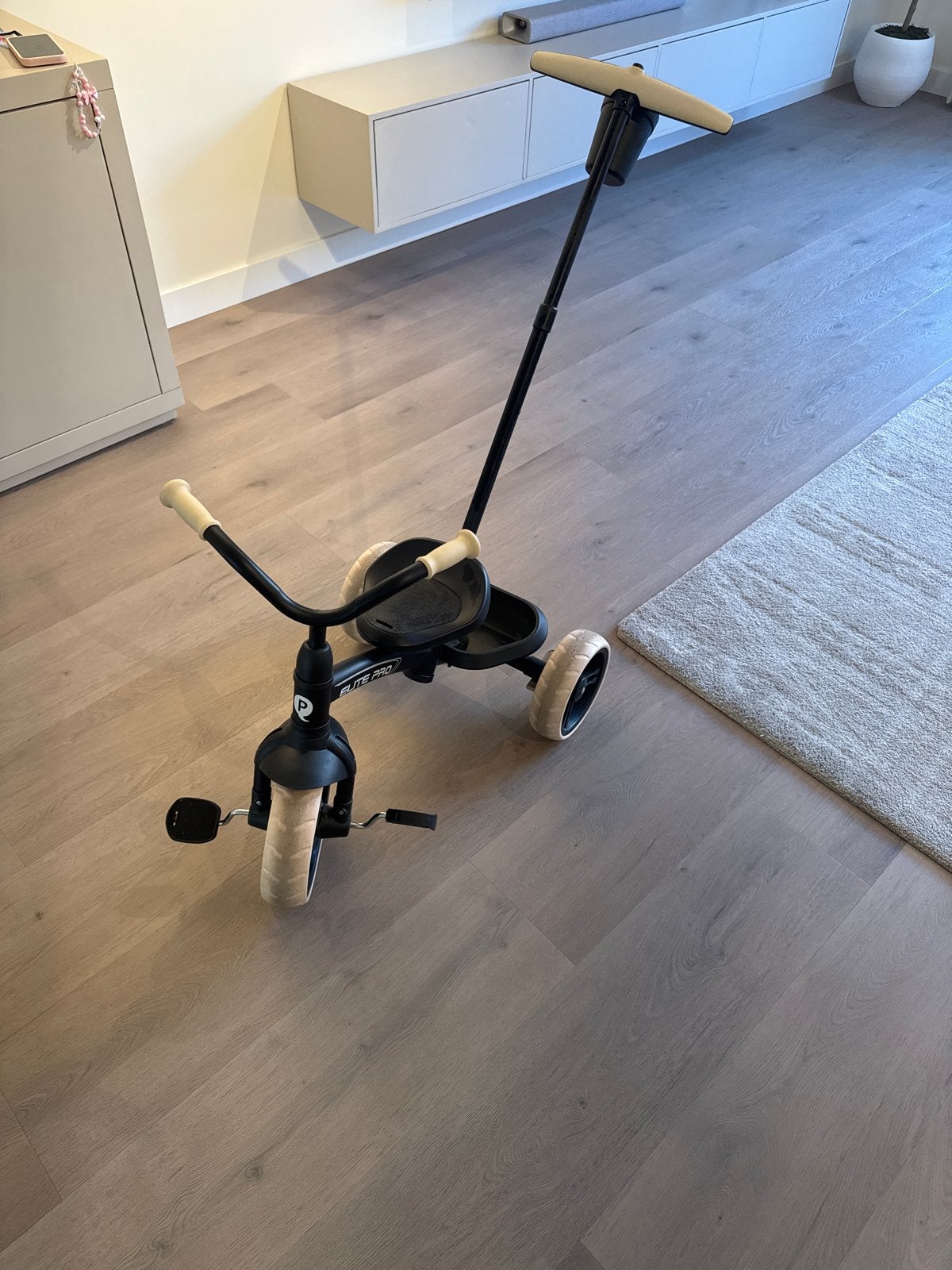 Elite Pro Driewieler met Duwstang - Zo goed als nieuw, Ophalen of Verzenden, Zo goed als nieuw, Duwstang