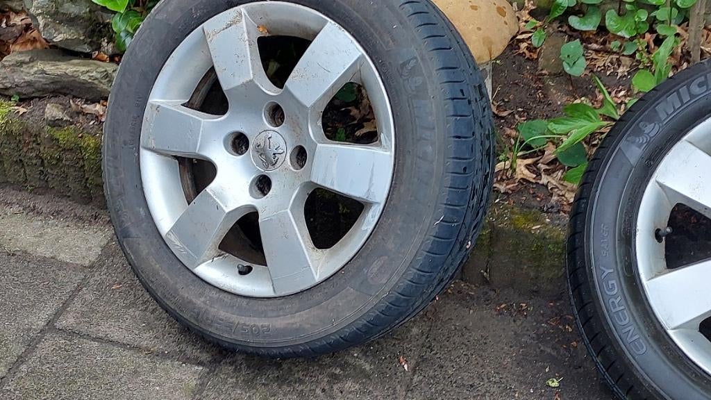 Vier velgen aluminium, Auto-onderdelen, Banden en Velgen, Ophalen, Gebruikt, Velg(en), Personenwagen