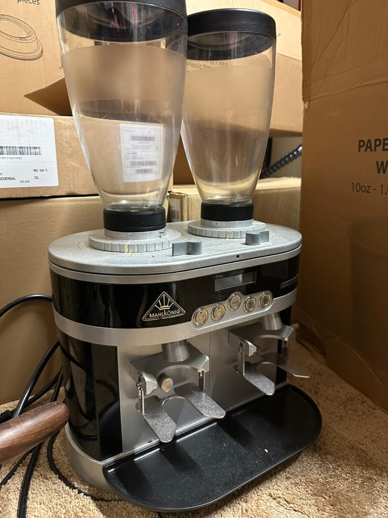 Mahlkonig K30 Twin (nette staat), Ophalen of Verzenden, Zo goed als nieuw, Overige merken, Koffiemolen