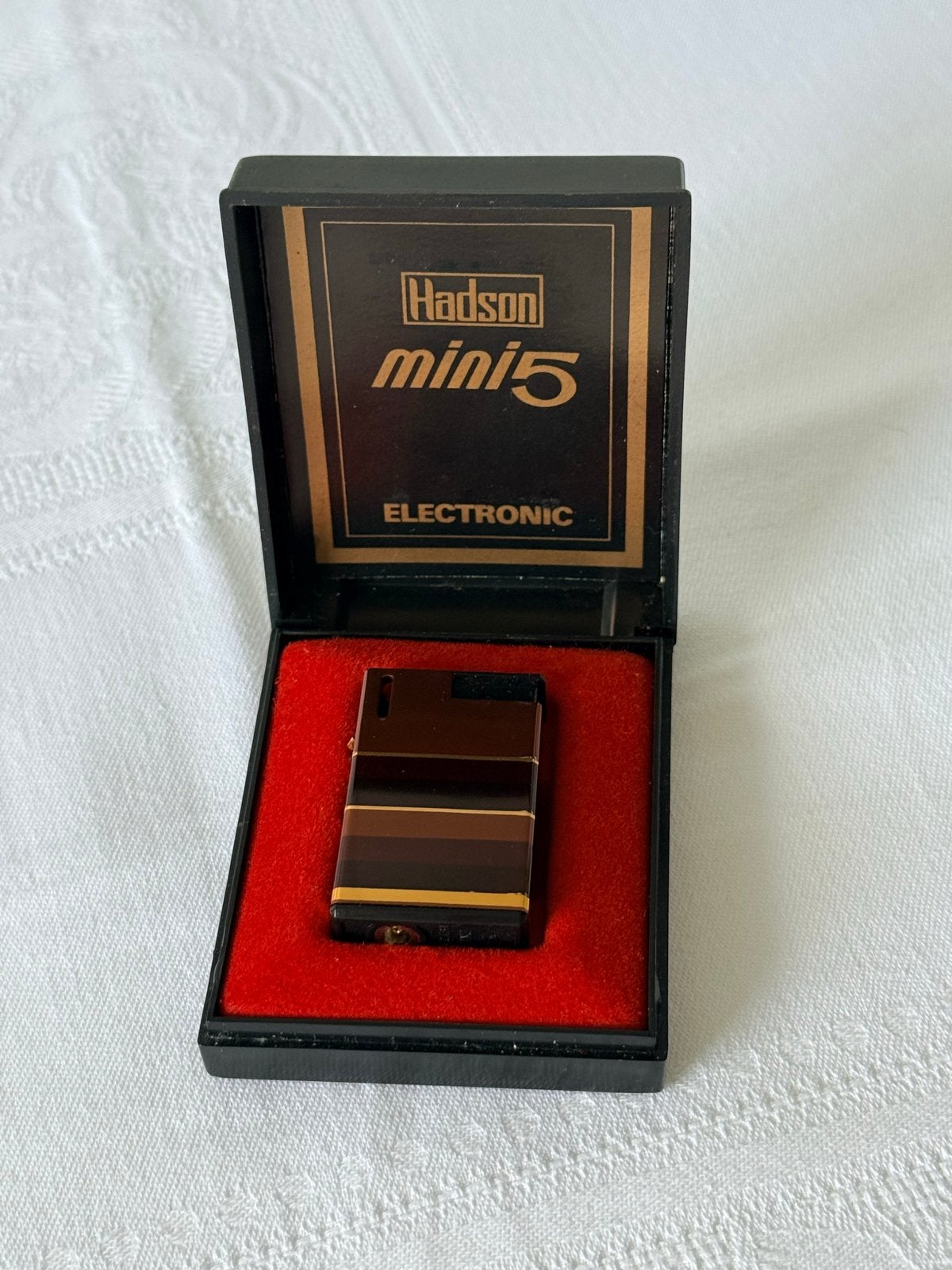Vintage Hadson Mini 5 elektronische aansteker - Collectorsit, Ophalen of Verzenden, Gebruikt, Aansteker
