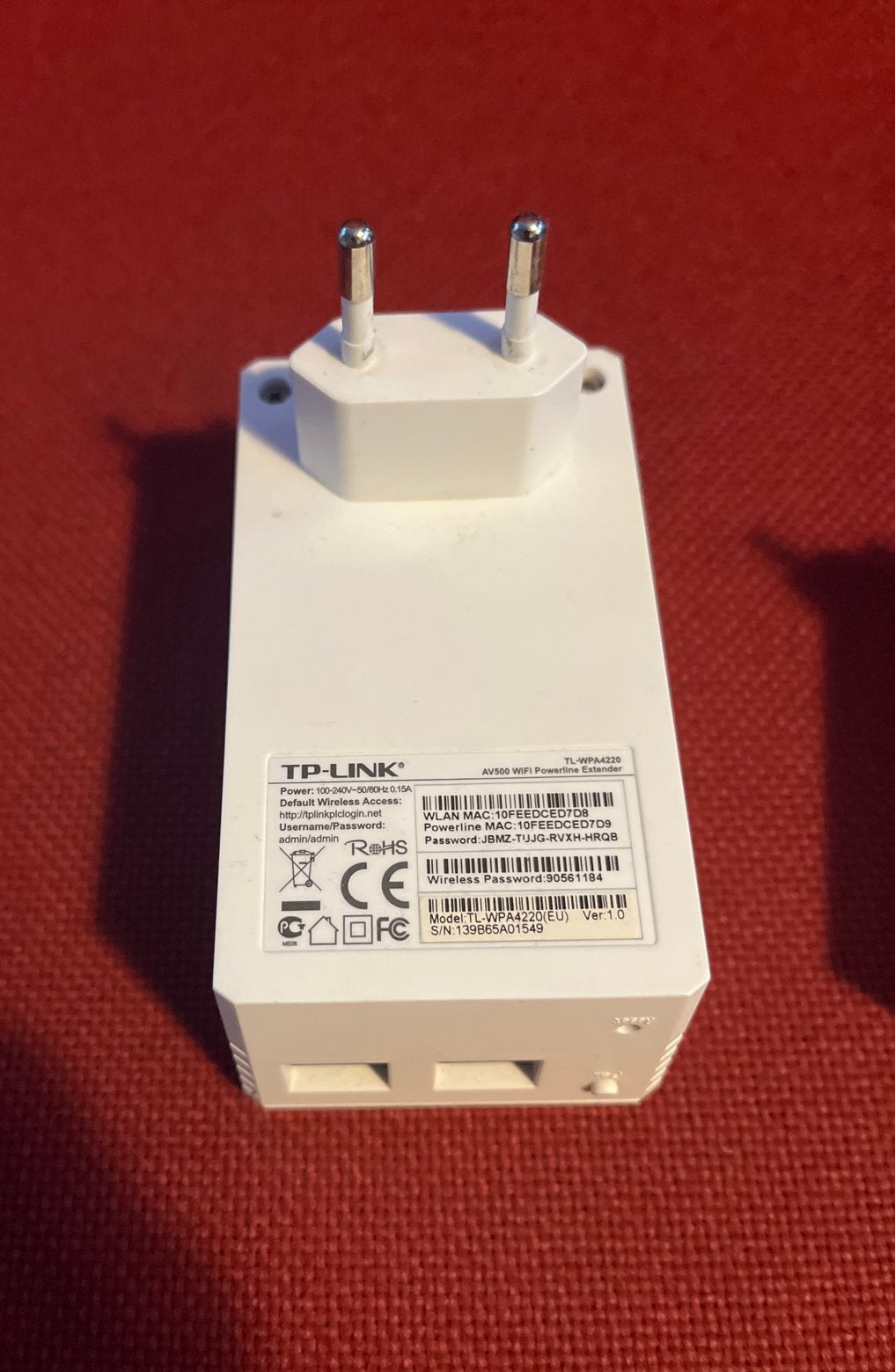TP-Link Powerline Adapters (1+2 stuks) - WiFi AV500, Ophalen of Verzenden, Gebruikt