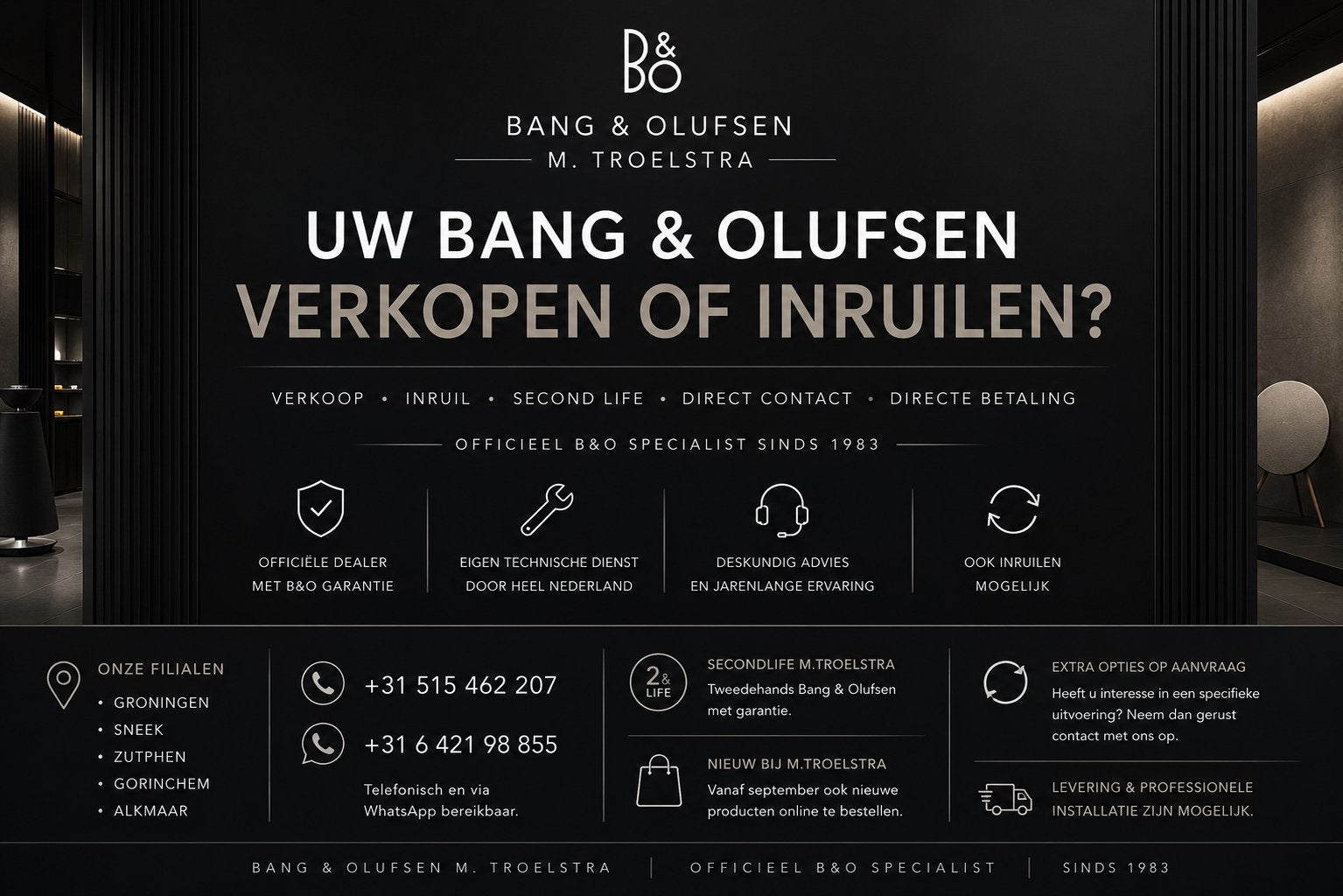 Bang & Olufsen inruilen of verkopen | M. Troelstra, Overige merken, Stereo speakers, Bang & Olufsen, Ophalen of Verzenden