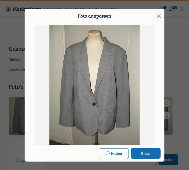 OVS jasje blazer maat 46 mini pied de poule
