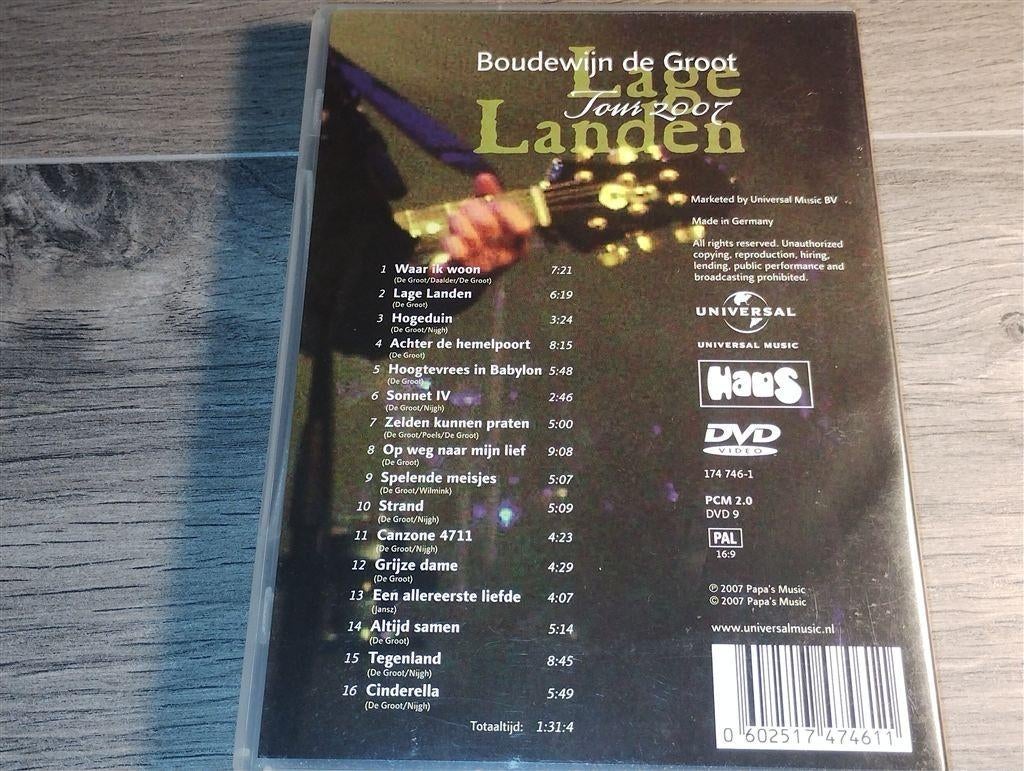 Boudewijn De Groot ‎- Lage Landen Tour 2007 [DVD], Alle leeftijden, Ophalen of Verzenden, Zo goed als nieuw