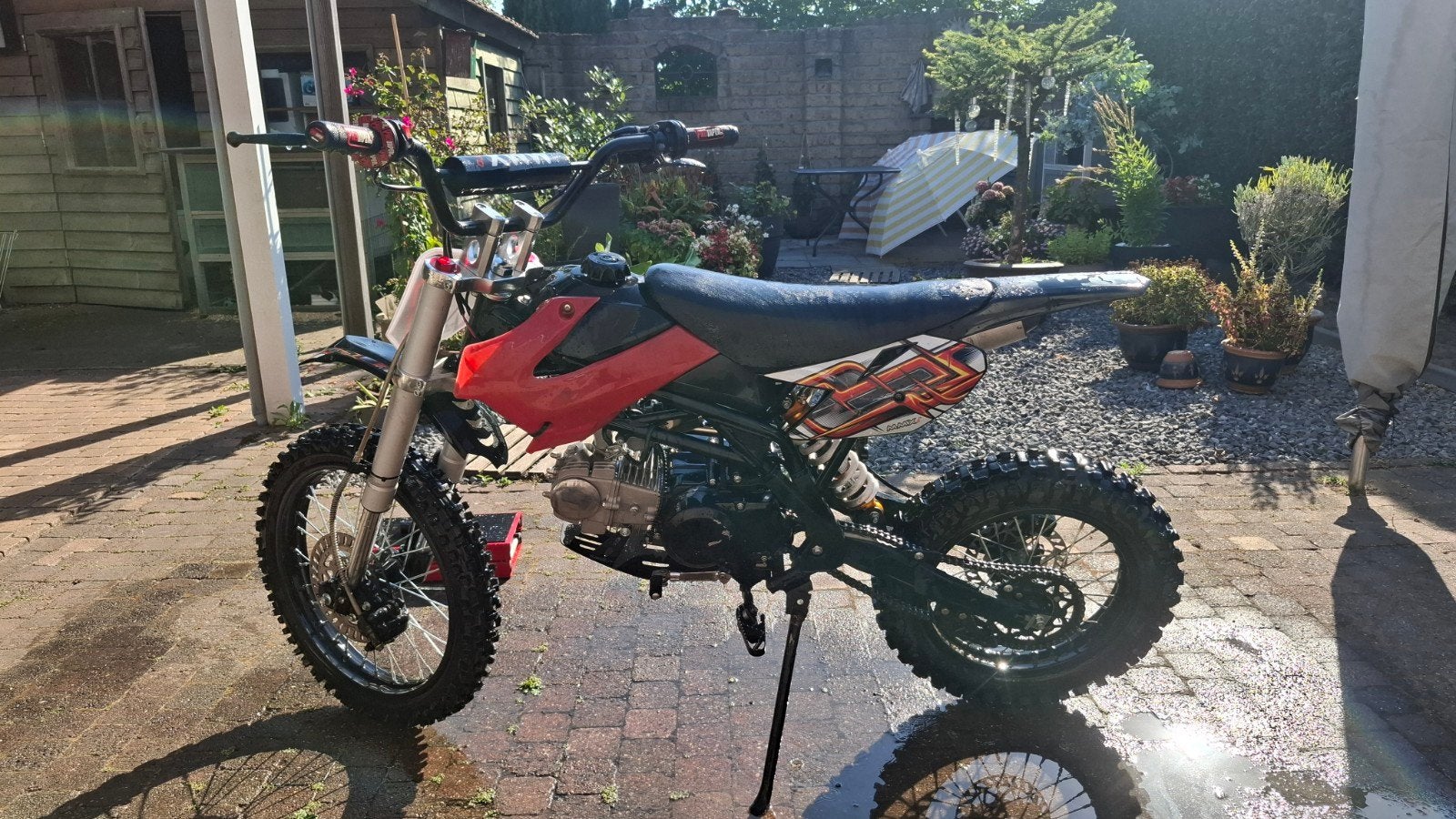 125cc Pitbike – recent gereviseerd + bok erbij, Fietsen en Brommers, Minibikes, Midibikes en Pitbikes, Ophalen, 125 cc, Schijfrem
