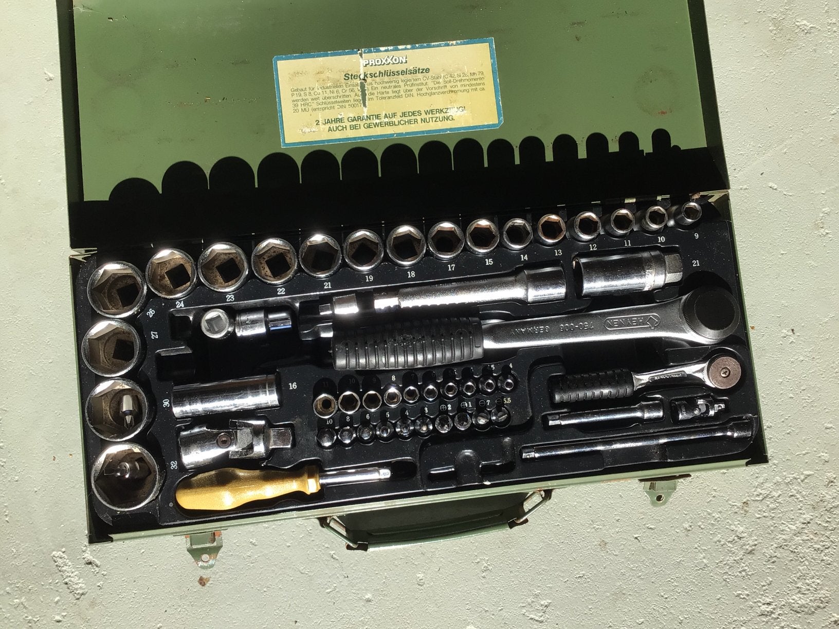 Proxxon dopsleutelset uitgebreid assortiment, Doe-het-zelf en Verbouw, Gereedschap | Handgereedschap, Ophalen, Gebruikt, Sleutel/ratel