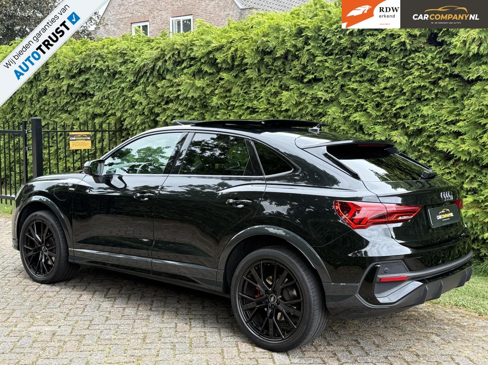 Audi Q3 Sportback 45|SLINE/Black edit|PANO|LEDER|SOH100%, Gebruikt, Zwart, Met garantie (alle), Zwart