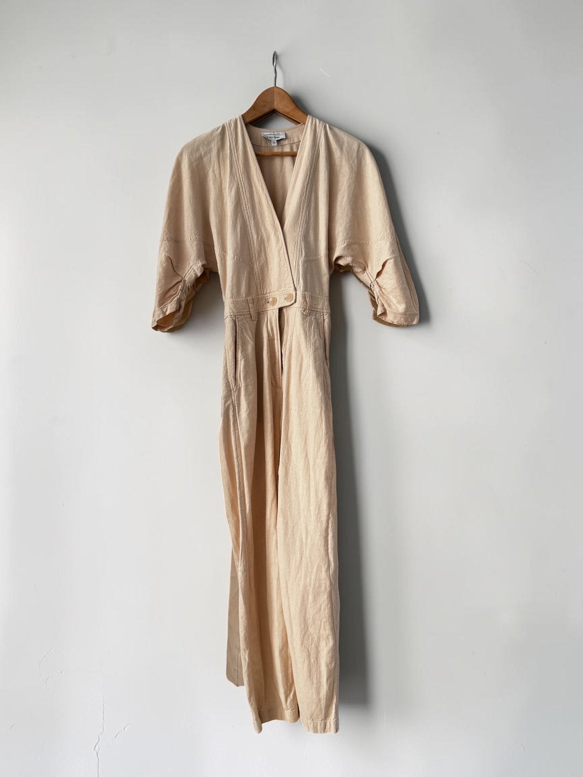 & Other Stories jumpsuit beige linnen katoen maat 32 XXS, Ophalen of Verzenden, Zo goed als nieuw, Maat 34 (XS) of kleiner, Beige