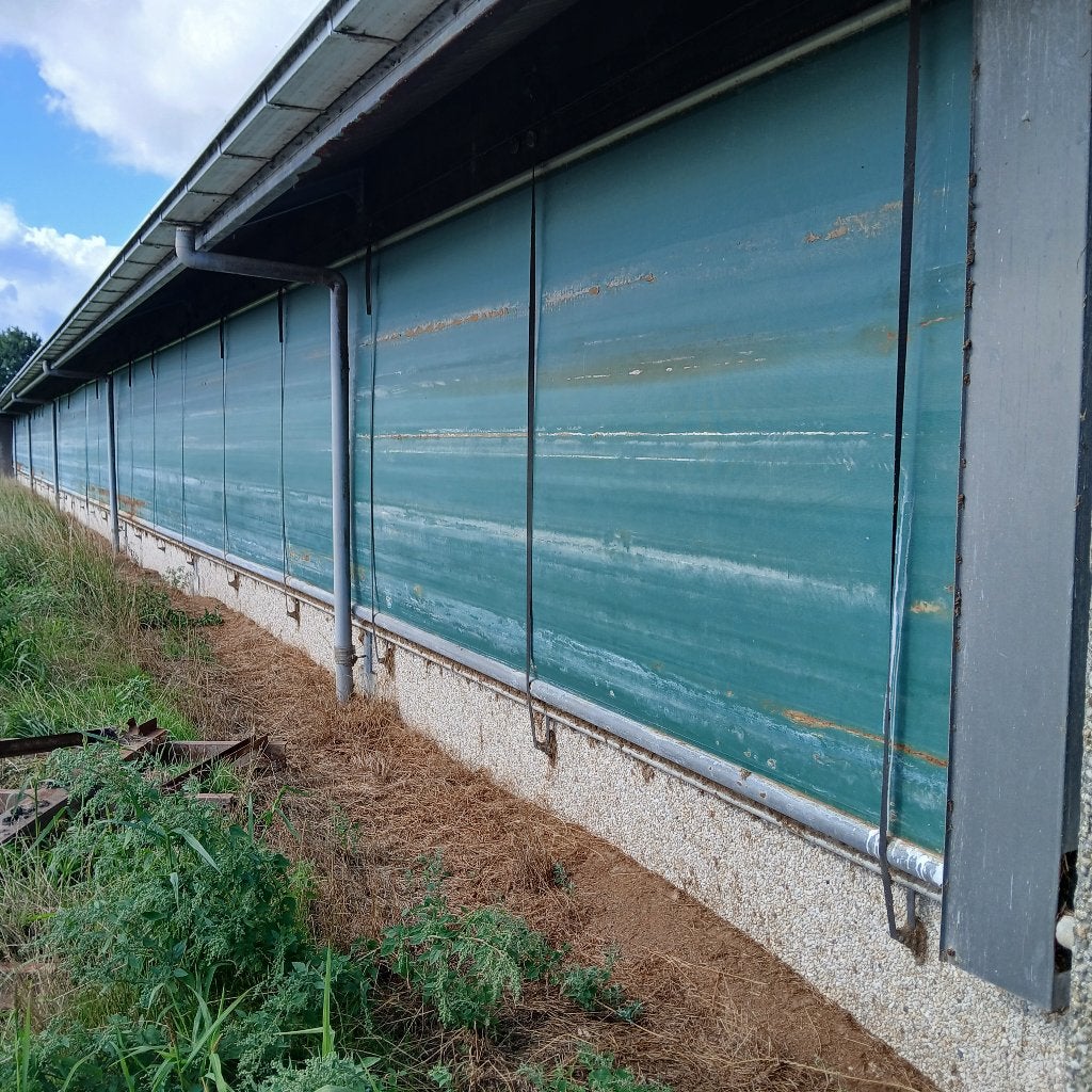 stalgordijn windscherm optrekgordijn, Ophalen, Gebruikt