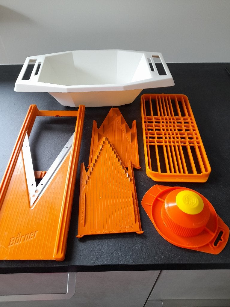 Borner Mandoline - V Schaaf, Kunststof, Ophalen of Verzenden, Overige merken, Oranje