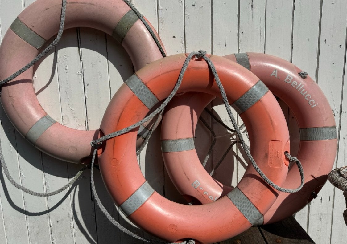Vintage reddingsboeien maritiem, Antiek en Kunst, Ophalen