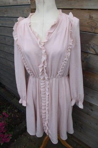 Jurk zacht rose Marccain mt N2 (S) Vaste prijs AANBIEDING, Ophalen of Verzenden, Zo goed als nieuw, Knielengte, Roze