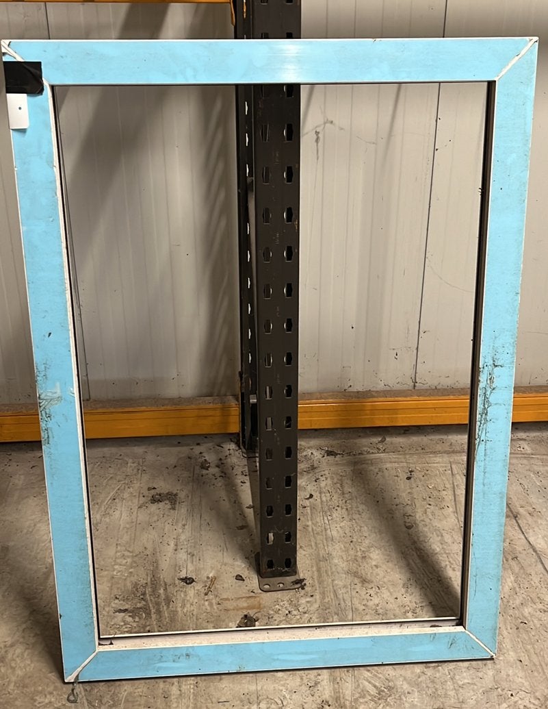 (101) Nieuw wit kunststof vast raamkozijn, Kunststof, Raamkozijn, Nieuw, 75 tot 150 cm
