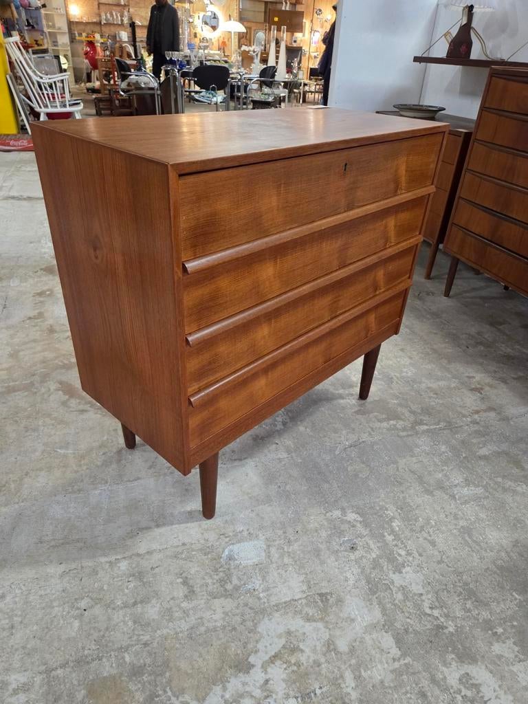 Vintage Mid-Century Deense ladenkast teak, Ophalen, Gebruikt, Teakhout, Mid-Century