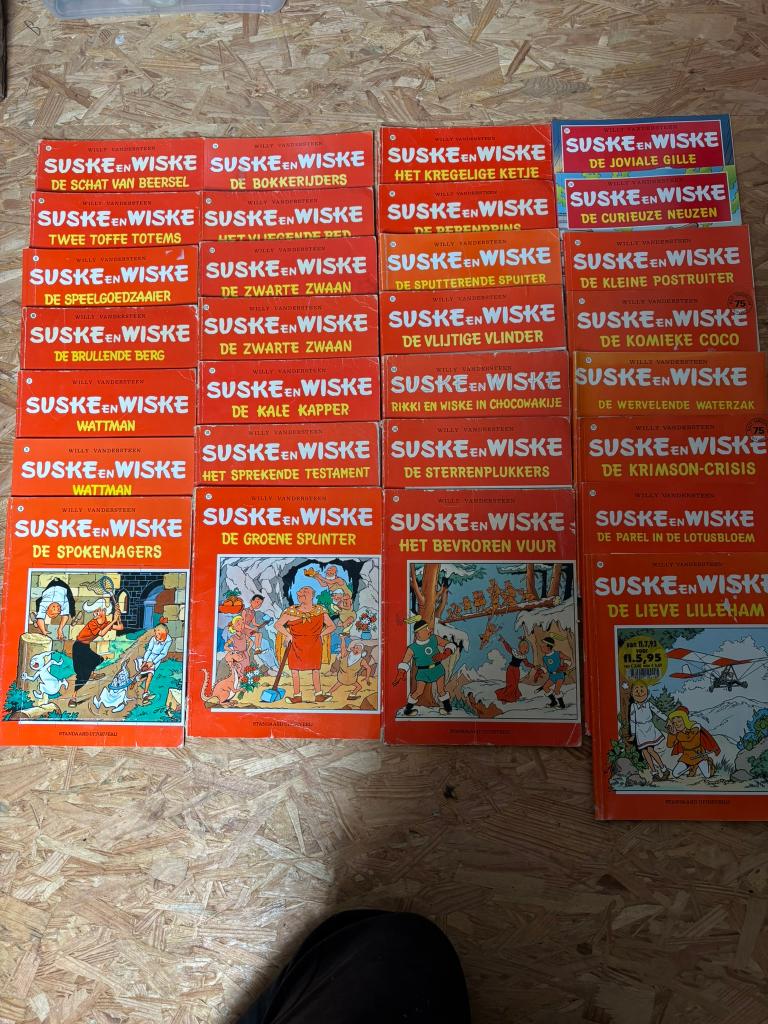 Grote partij Suske en Wiske  | klassiek rood | 30+ delen, Meerdere stripboeken, Ophalen of Verzenden, Gelezen