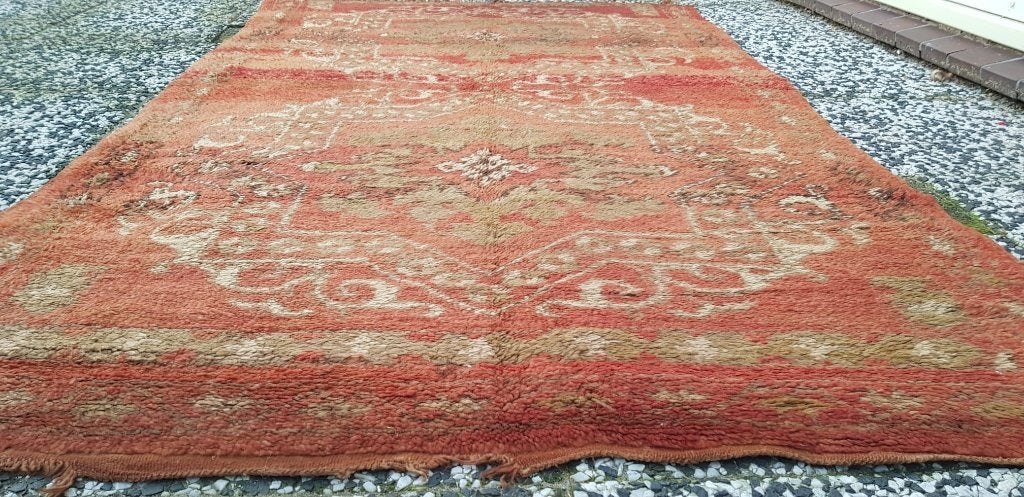 Handgeknoopt Berber kleed wol 193x115cm, 150 tot 200 cm, 200 cm of meer, Ophalen of Verzenden, Zo goed als nieuw