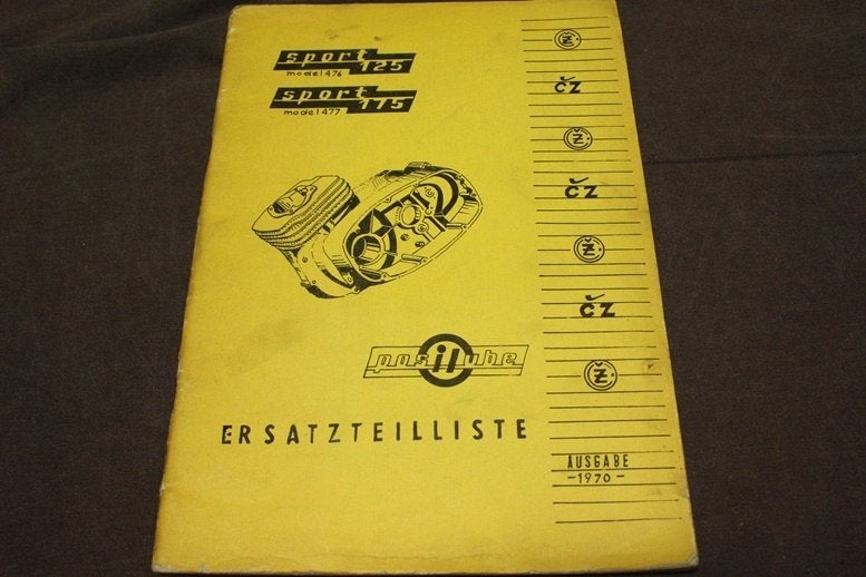 CZ 125cc 175cc model  476 477 1970 motorrad ersatzteil liste, Motoren, Ophalen of Verzenden, Overige merken