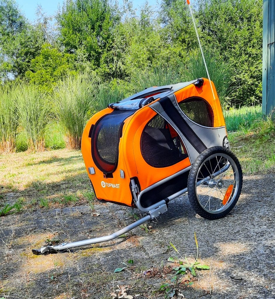 Fietskar voor hond, Topmast, Ophalen, Zo goed als nieuw, Hondenfietskar