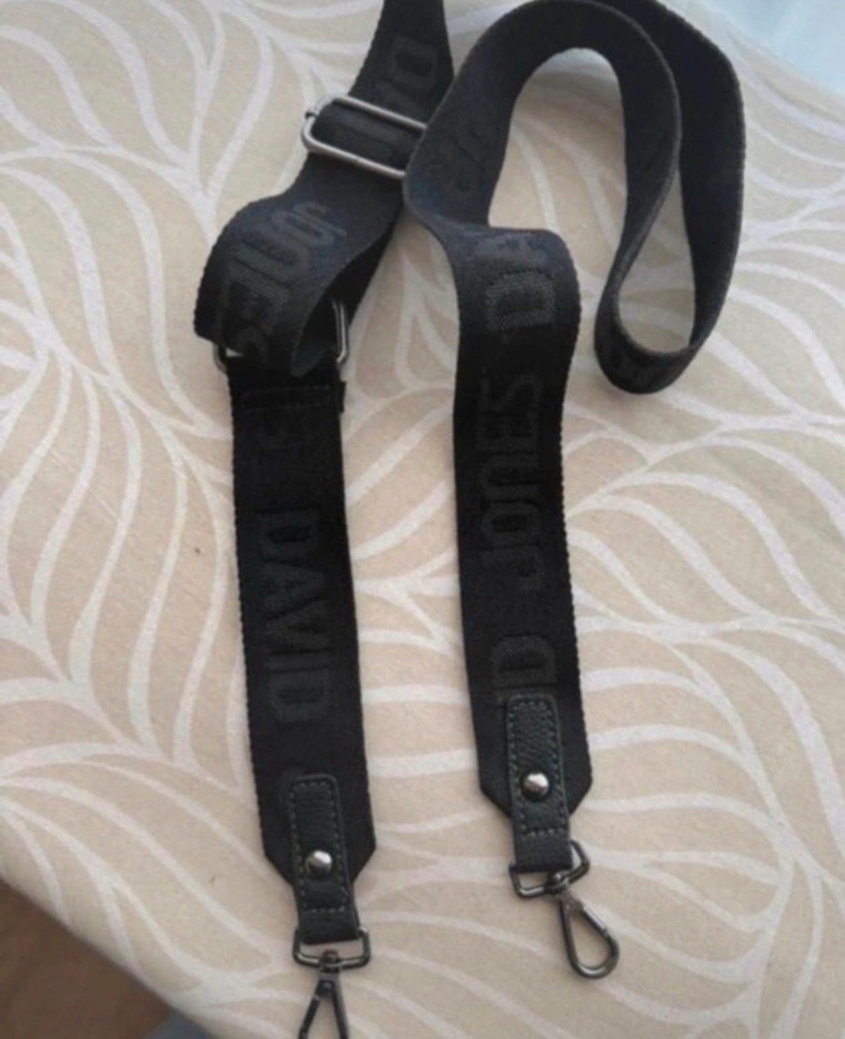 Zwarte David Jones tasriem - 125cm lang, 4cm breed, Ophalen of Verzenden, Nieuw, Zwart, Overige typen