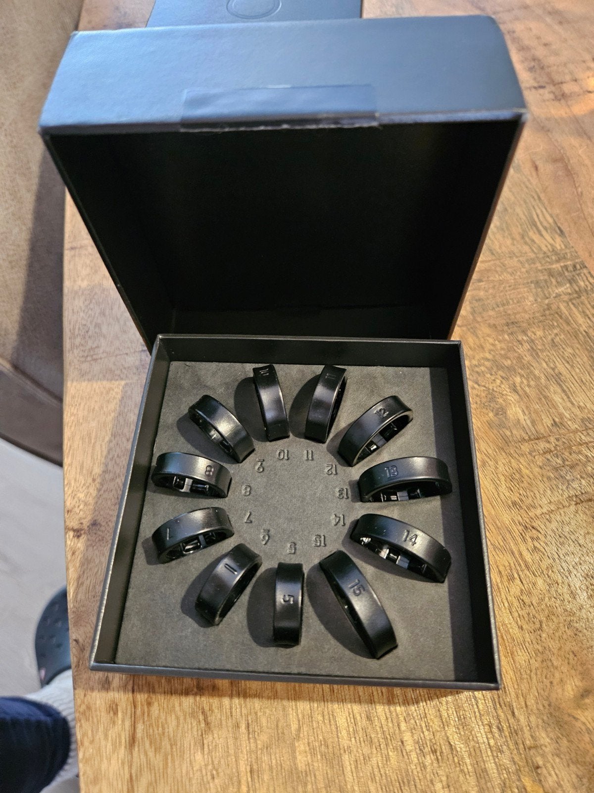 Oura Ring Gen 3 Maat Kit - Meetringen voor perfecte pasvorm, Ophalen, Kunststof, 20 of groter, Zwart