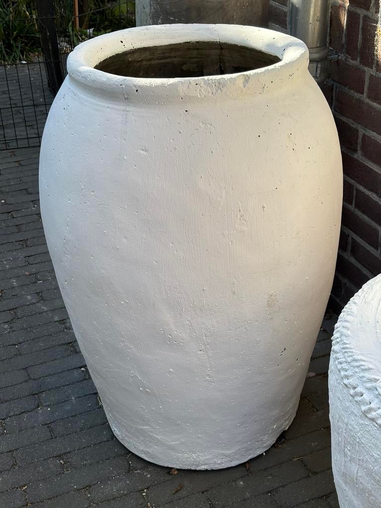 Oude pot 77 cm wit, Antiek en Kunst, Curiosa en Brocante, Ophalen
