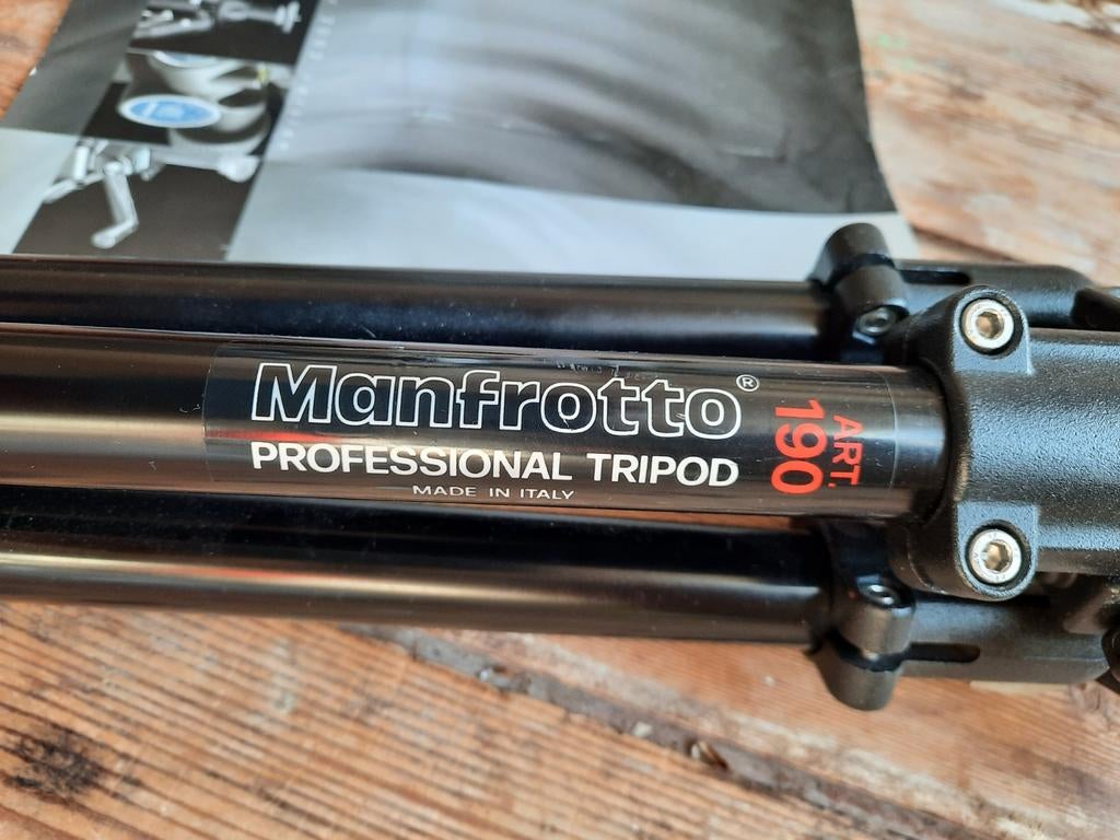 Manfrotto 190-B prof statief, Audio, Tv en Foto, Fotografie | Statieven en Balhoofden, Ophalen, 175 cm of meer, Driepoot