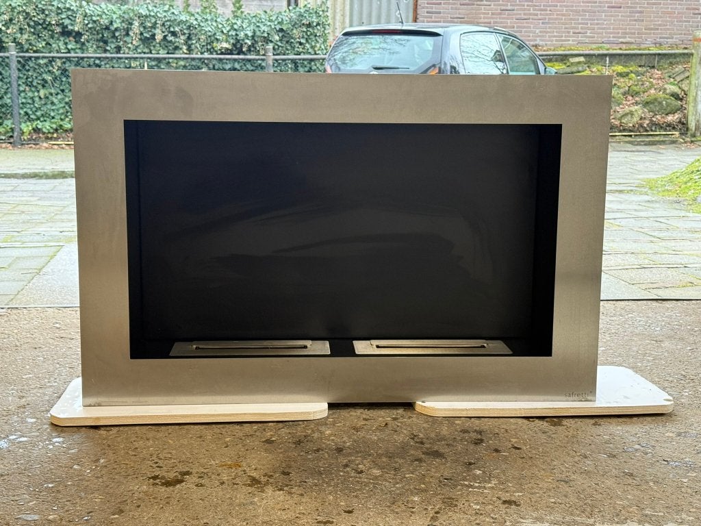 Bio-openhaard Safretti Cubico DL, Huis en Inrichting, Ophalen, Gebruikt, Hangende haard, Overige soorten