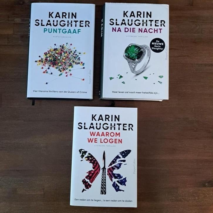 1x Karin Slaughter:Waarom we logen, Ophalen of Verzenden, Zo goed als nieuw, Verhalen