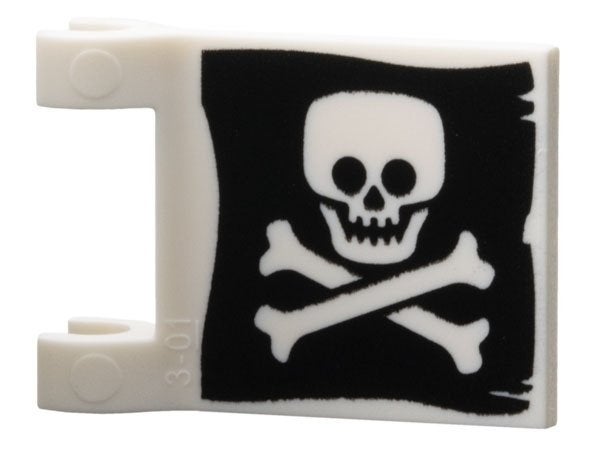 Lego Pirates Pirates IV Flag / Vlag 2x2 Square with Flared, Lego, Nieuw, Losse stenen, Pirates