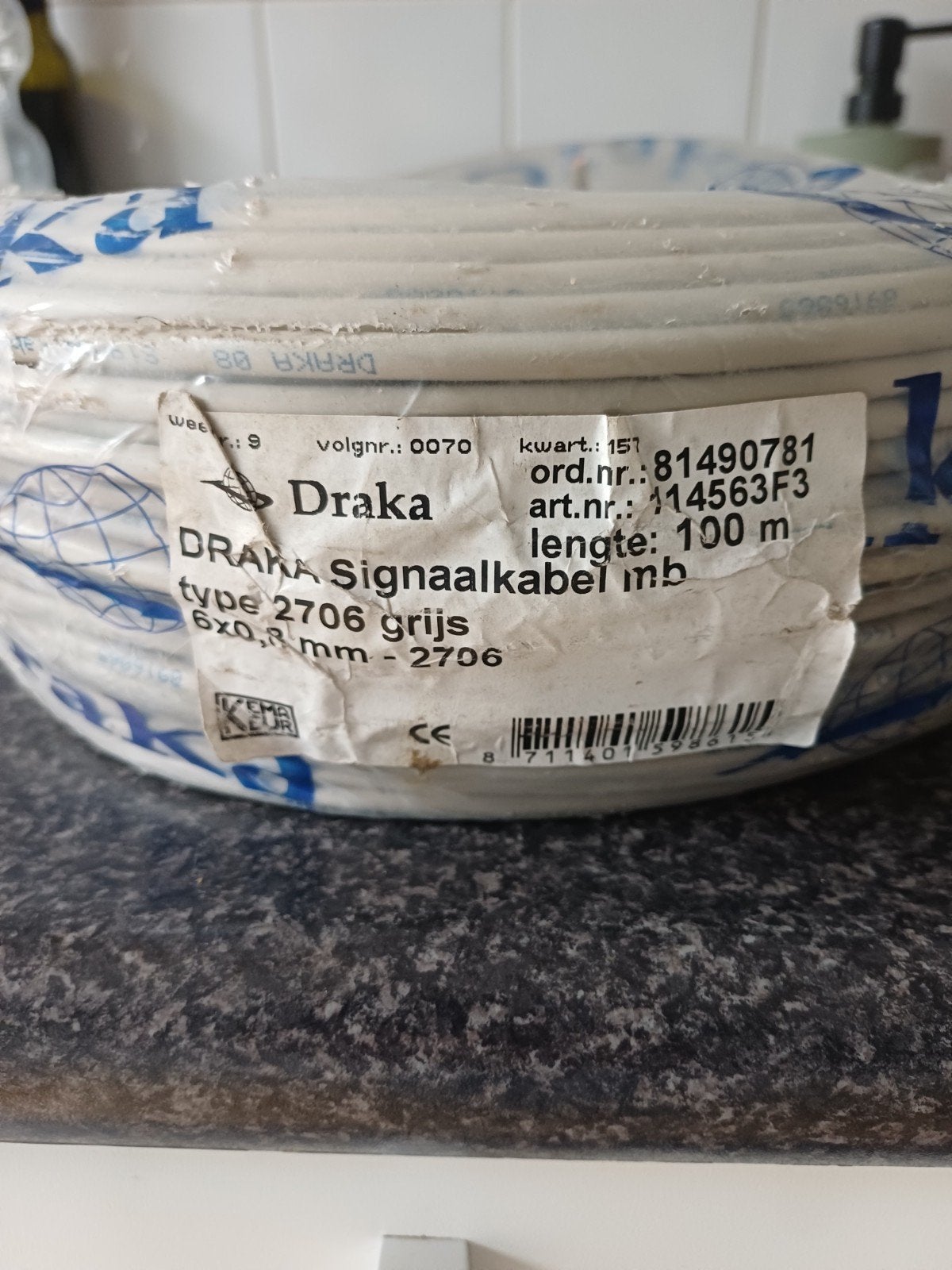 Draka kabel 2.5mm2 - Nieuw, ongeopend, Doe-het-zelf en Verbouw, Ophalen of Verzenden, Nieuw, Draka, Kabel of Snoer