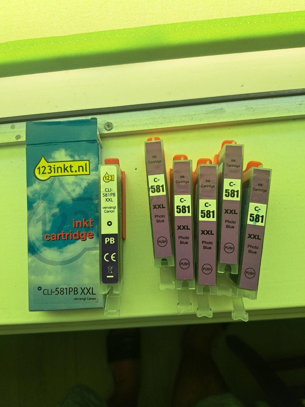 Canon CLI-581PB XXL Inktcartridge - Photo Blue, Computers en Software, Printerbenodigdheden, Zo goed als nieuw, Cartridge, Ophalen of Verzenden