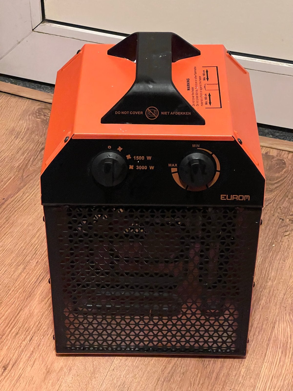 Eurom Bouwverwarming 3000W - Krachtige Elektrische Kachel, Ophalen of Verzenden, Gebruikt
