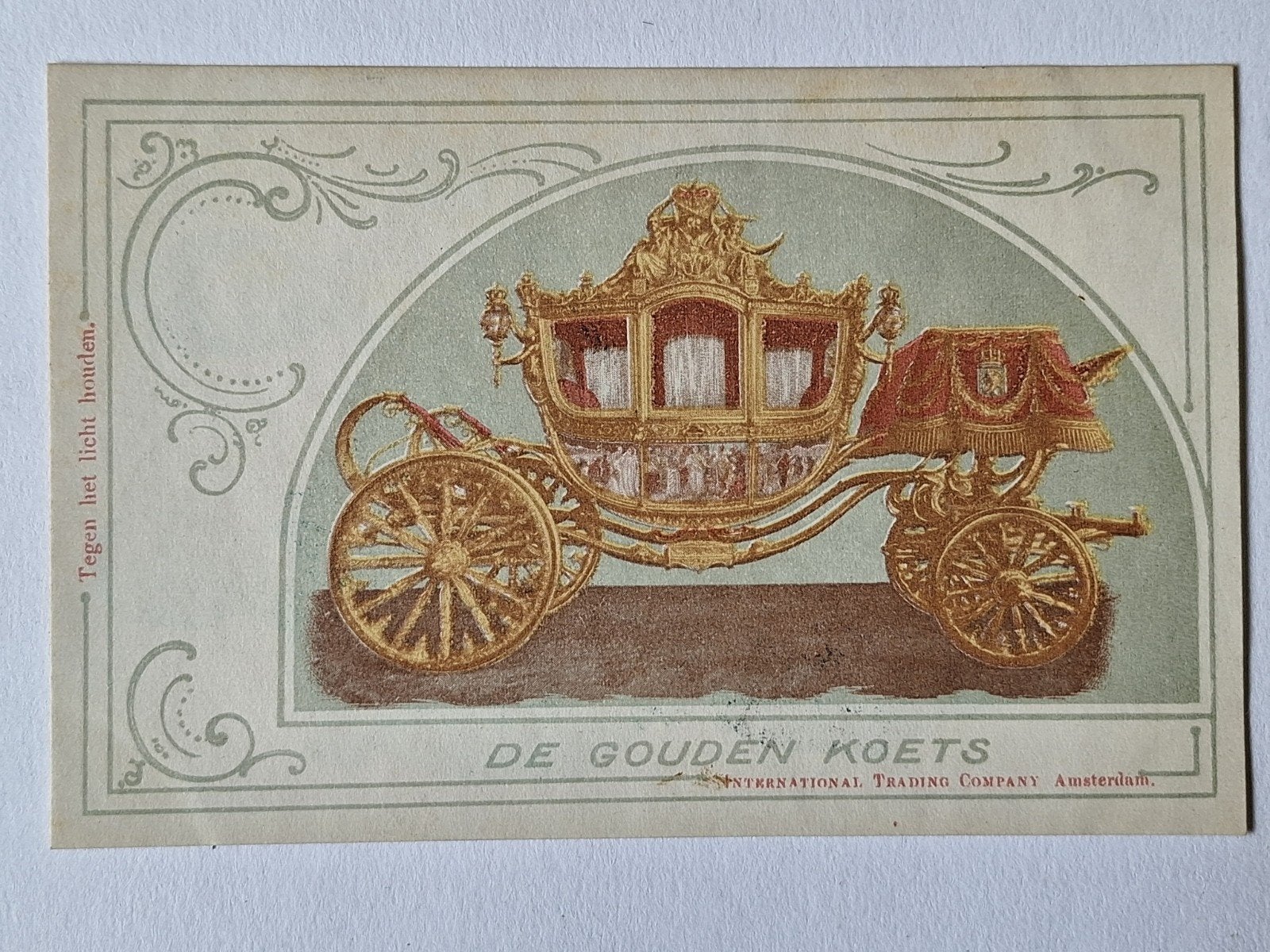 Oude Ansichtkaart De Gouden Koets, Ophalen of Verzenden, Voor 1920, Ongelopen