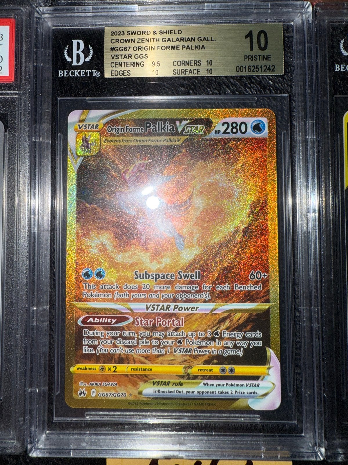 Origin Forme Palkia VSTAR GG67/GG70 BGS Pristine 10, Hobby en Vrije tijd, Verzamelkaartspellen | Pokémon, Ophalen of Verzenden