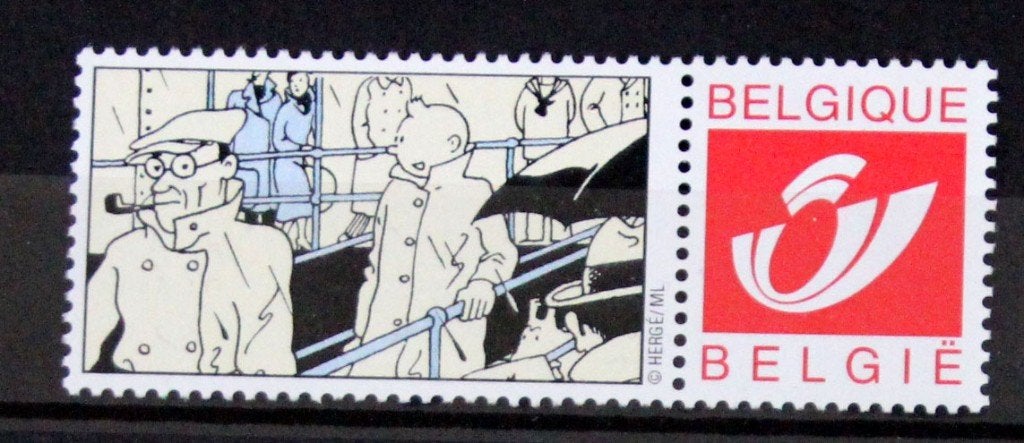 Belgie duostamp duo Kuifje Hergé Tintin MNH Blauwe lotus, Postzegels en Munten, Verzenden, Postfris