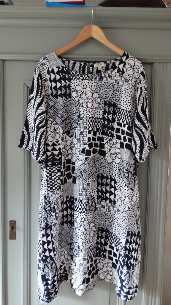 Orientique zwart/witte zomerjurk, maat 46, Verzenden, Zwart, Maat 46/48 (XL) of groter, Orientique