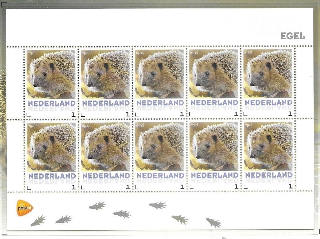 vel persoonlijke zegels. zoogdieren Egel, postfris, Postzegels en Munten, Ophalen of Verzenden, Postfris