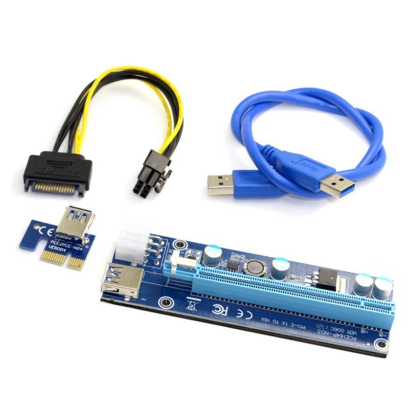 PCIE Riser 1X TO 16X USB Powered Riser Extender (006C), Computers en Software, Ophalen of Verzenden, Nieuw, GDDR5, PCI-Express 3
