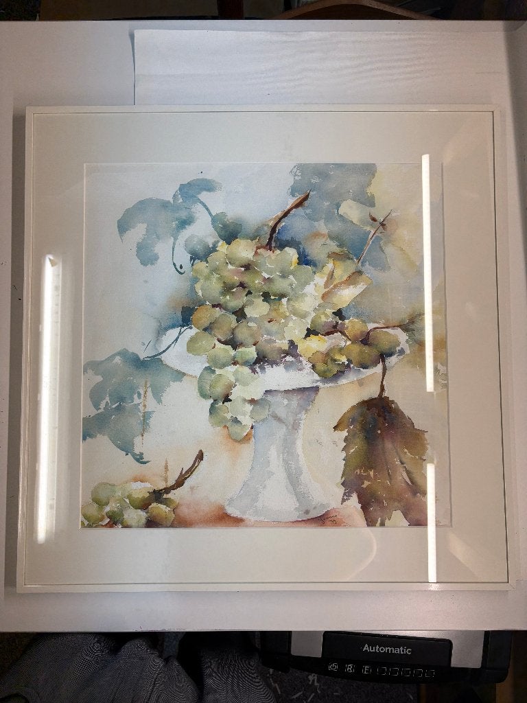 Ingelijst Aquarel Stilleven,J. Verheugt (60x60 cm), Huis en Inrichting, Ophalen, 50 – 75, Zo goed als nieuw, Schilderij