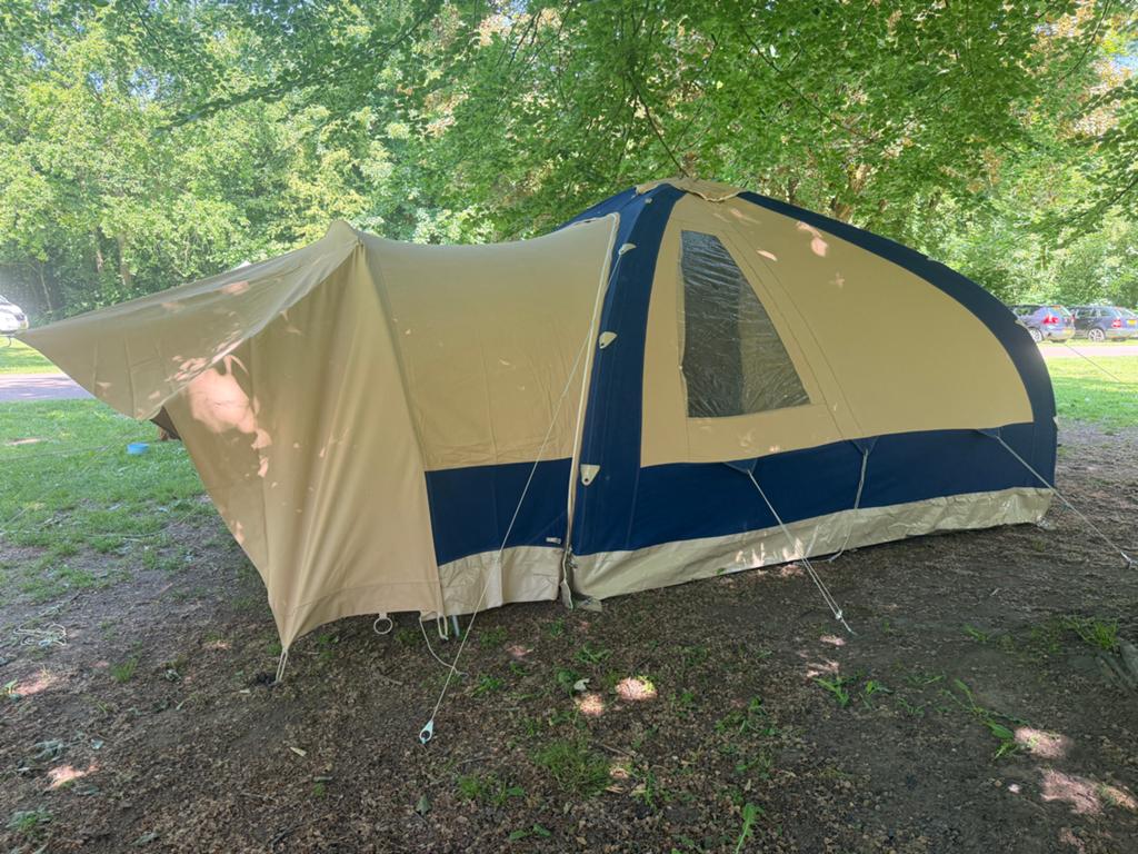 Vrijbuiter oppomptent 3x3 met stahoogte 2m, Caravans en Kamperen, Tenten, tot en met 3, Zo goed als nieuw, Ophalen