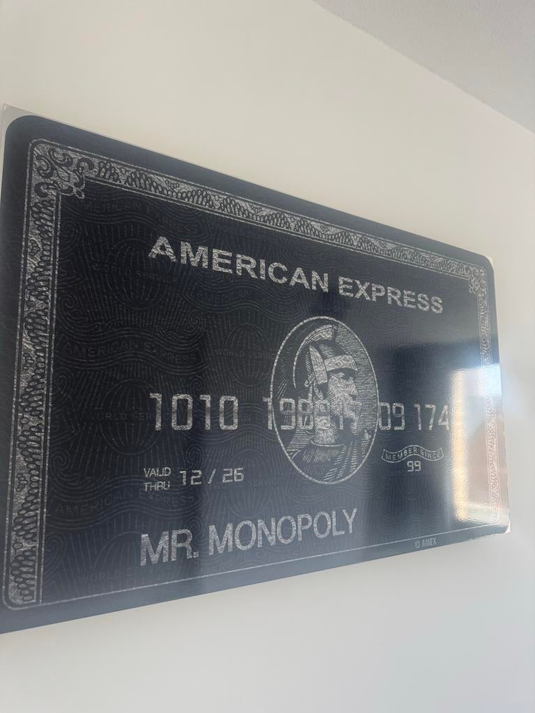 Mr. Monopoly American Express Kunstwerk, Ophalen