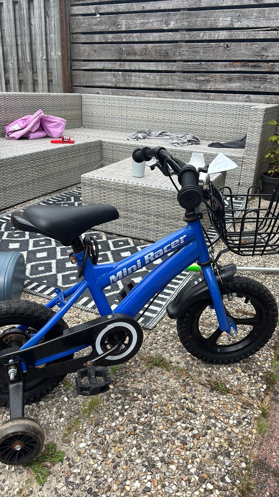 Stoere blauwe fiets, Ophalen of Verzenden, Gebruikt, Minder dan 16 inch, Zijwieltjes
